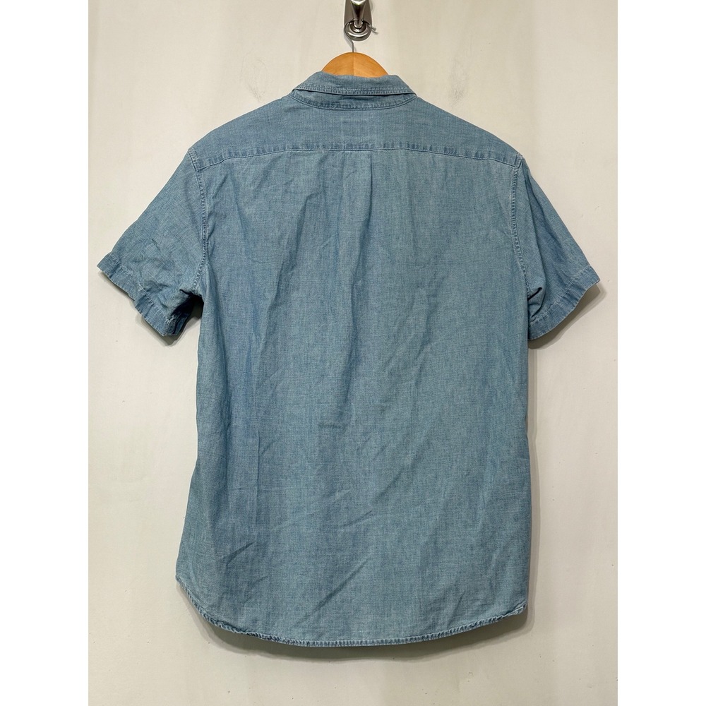 J.Crew Mens Light Blue Chambray Short Sleeve Button Down Shirt 68476 Size L - Picture 3 of 7